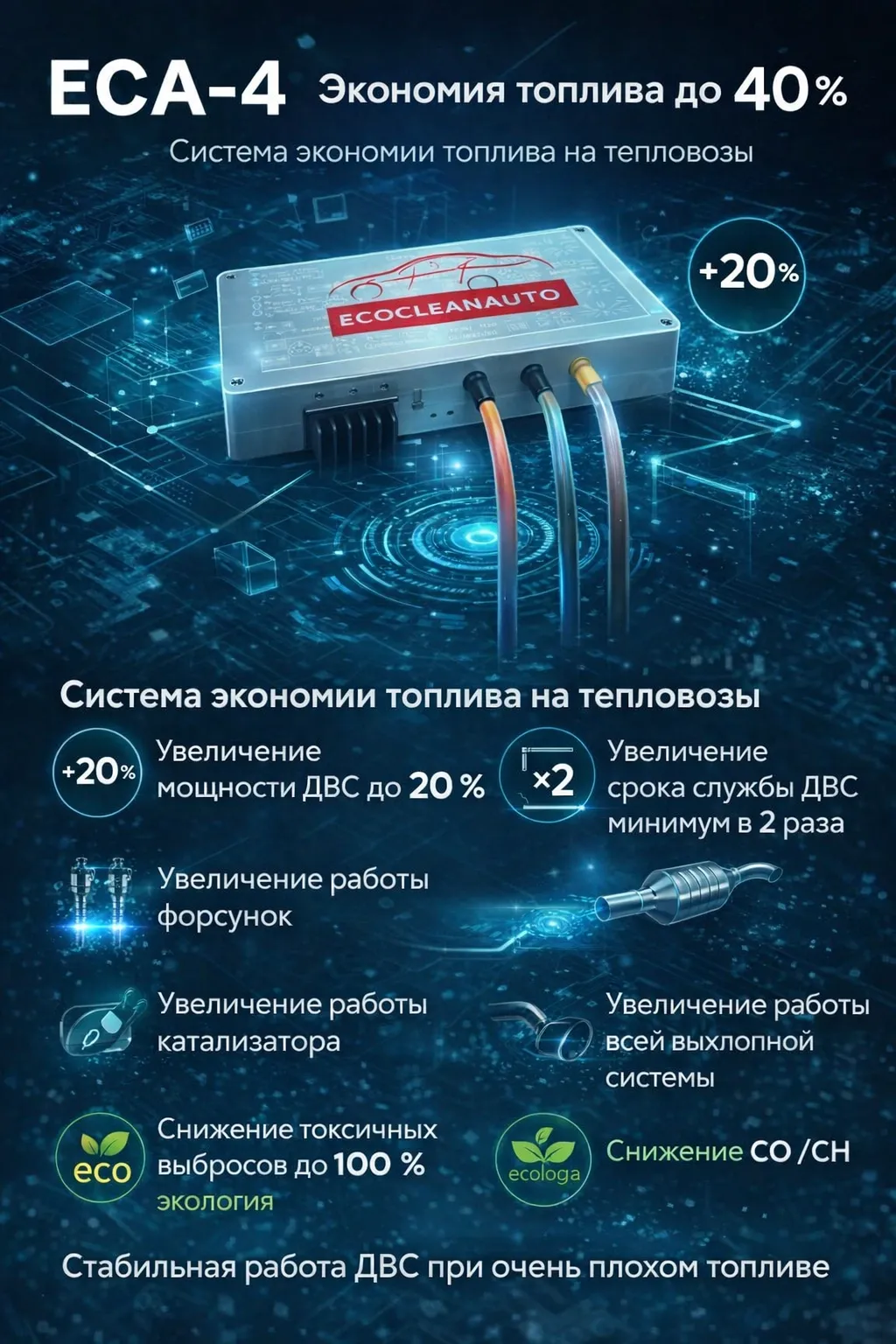 eca-4, комплект на тепловозы